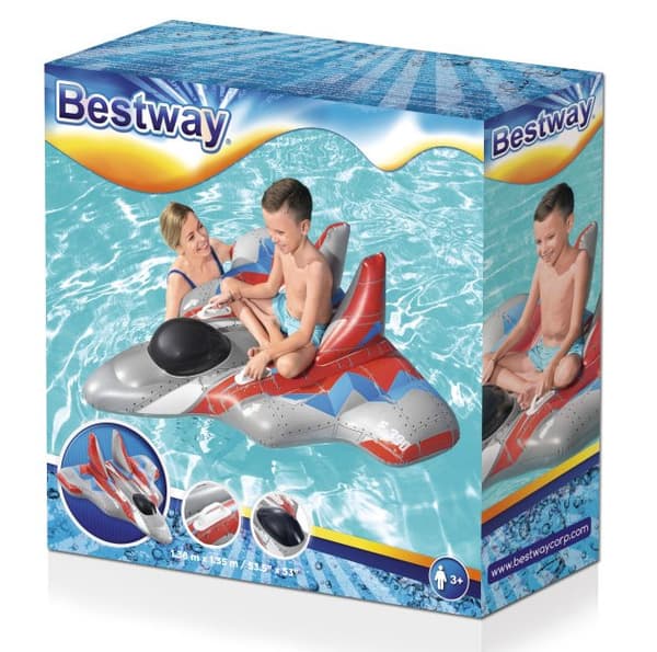 BESTWAY Galaxy Glider uppblåsbar raket - 136 cm