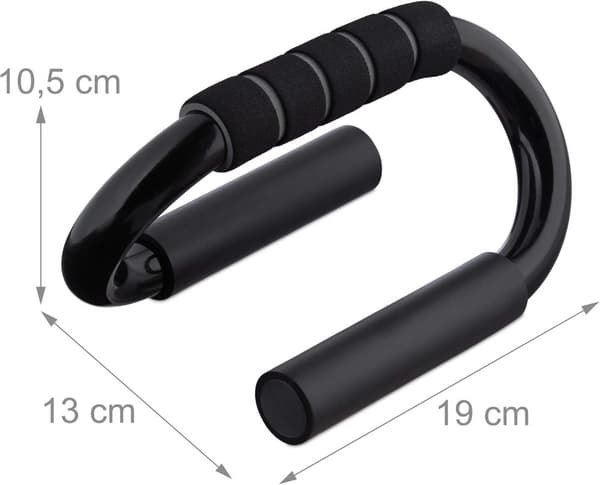 Relaxdays Push-up Handtag Set med 2 Anti-Slip Black