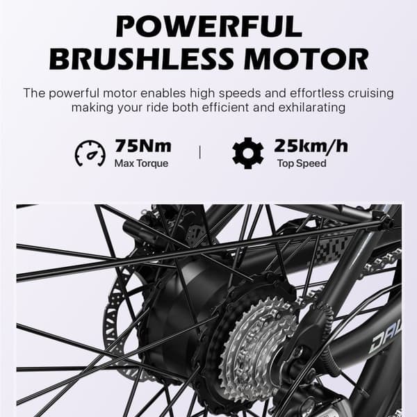 CYSUM M520 aikuisille 500 W:n sähköpyörä miehille, sähköinen kaupunkipyörä, moottori 48 V 14 Ah, akku, 27,5 tuuman rengas, sähköpyörä