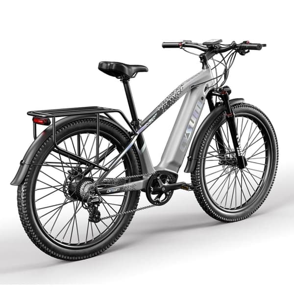 CYSUM M520 aikuisille 500 W:n sähköpyörä miehille, sähköinen kaupunkipyörä, moottori 48 V 14 Ah, akku, 27,5 tuuman rengas, sähköpyörä