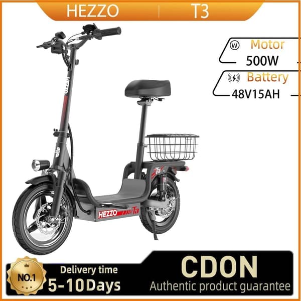 HEZZO T3 aikuisille sähköpyörä/skootteri 48V15AH akku 500W moottori sähköskootteri sähköpolkupyörä 14 tuuman kaupunkirenkaat sähköskootteri