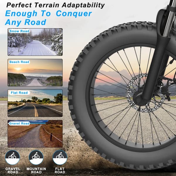 GUNAI MX25 Elcykel för vuxna 1000W El-Mountainbike för män 48V 25AH Batteri 20*4 tum breda däck Elcykel för män