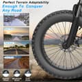 Miniatyrbild 7 av 11: GUNAI MX25 Elcykel för vuxna 1000W El-Mountainbike för män 48V 25AH Batteri 20*4 tum breda däck Elcykel för män