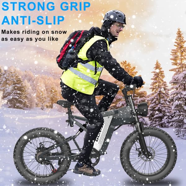 GUNAI MX25 Elcykel för vuxna 1000W El-Mountainbike för män 48V 25AH Batteri 20*4 tum breda däck Elcykel för män