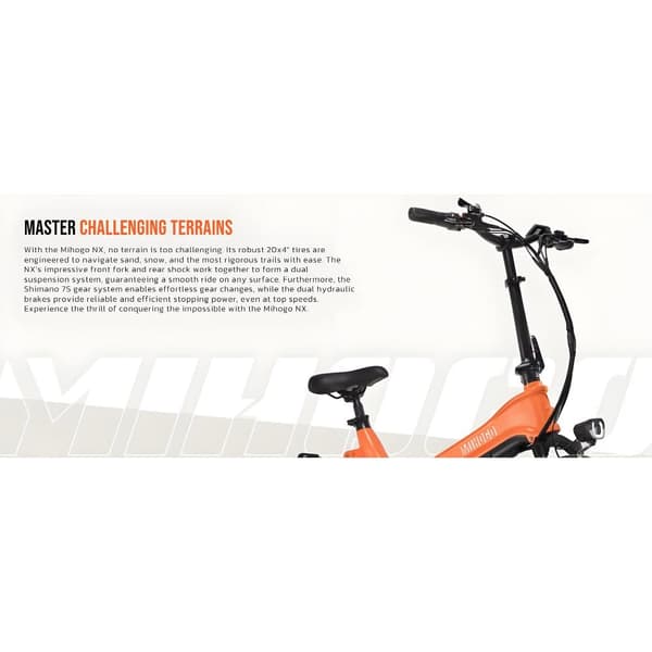 MIHOGO NX sähköpyörä aikuisille 750W48V12.8Ah kaupunkipyörä naisille 20" puolarenkailla miehille kaupunkipyörä 35 kilometriä tunnissa