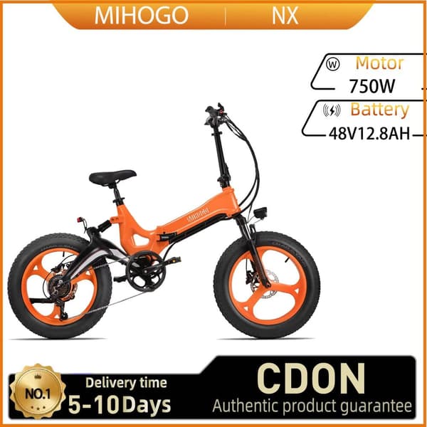 MIHOGO NX sähköpyörä aikuisille 750W48V12.8Ah kaupunkipyörä naisille 20" puolarenkailla miehille kaupunkipyörä 35 kilometriä tunnissa