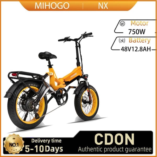 MIHOGO NX sähköpyörä aikuisille 750W48V12.8Ah kaupunkisähköpyörä 20" puolarenkaat miehille’City sähköpyörä Latausaika 5-6 tuntia