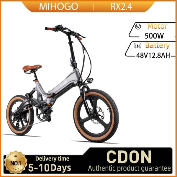 MIHOGO RX2.4 Electric Bike For Adult 500W48V12.8Ah Range 30-40km (Electric) E-bike 20" Tires Folding Electric Bicycle