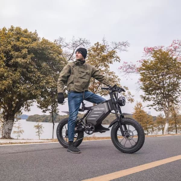 RZOGUWEX X5S Elcykel För Vuxna 1000W48V25Ah Batteri Mountain Offroad Elcykel 20Tums Däck Stad Elcykel