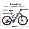 Pikkukuva 8 / 11: Nathaniel SYR-03 sähköpyörä aikuisille 1000W 48V 20Ah akku Mountain pehmeäperäinen kaksoisjousitus sähköpyörä 27,5 tuuman renkaat kaupunki sähköpyörä
