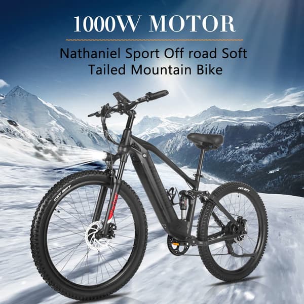 Nathaniel SYR-03 sähköpyörä 1000 W moottori 20 Ah akku 27,5 * 2,4 uudet renkaat Miesten sähköpyörä kaupunkiin naisille Sähköpyörä