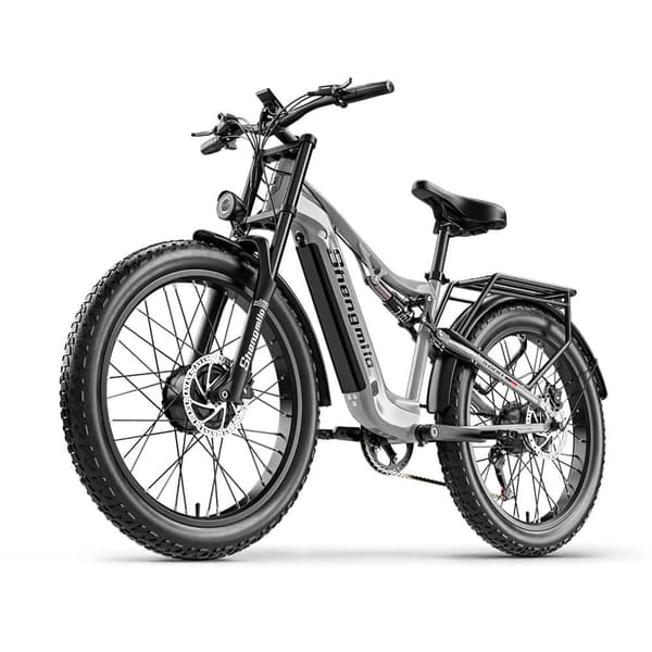Shengmilo S600 Elcykel för vuxna 2000W Elcykel för män El-Mountainbike med två motorer 48V17.5AH batteri 26" Elcykel med feta däck