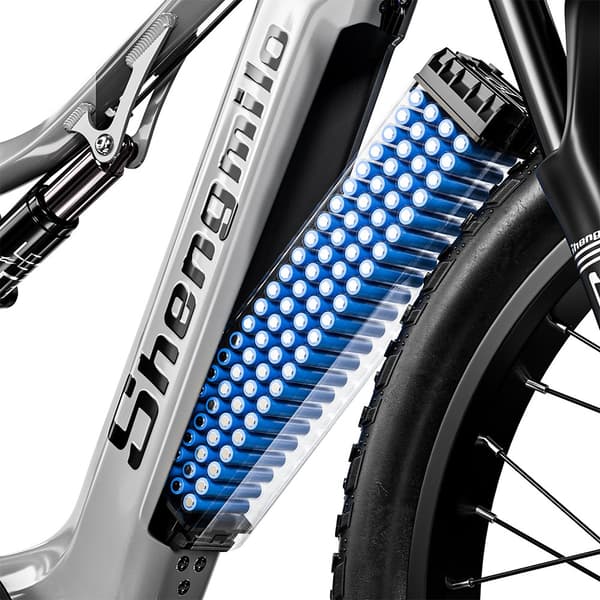 Shengmilo S600 Elcykel för vuxna 2000W Elcykel för män El-Mountainbike med två motorer 48V17.5AH batteri 26" Elcykel med feta däck