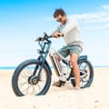 Miniatyrbild 6 av 11: Shengmilo S600 Elcykel För Vuxna 2000W48V17.5Ah Mountain Elcykel 26 Tums Feta Däck Elcykel Stadspendling Elcykel