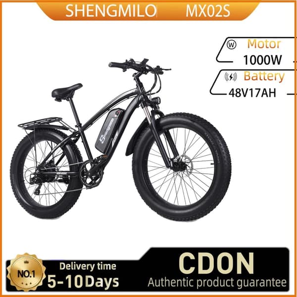 Shengmilo MX02S Elcykel Dam För Vuxna 1000W48V17Ah Elcykel 26” Däck Herr City Elcykel Shimano 7-växlad