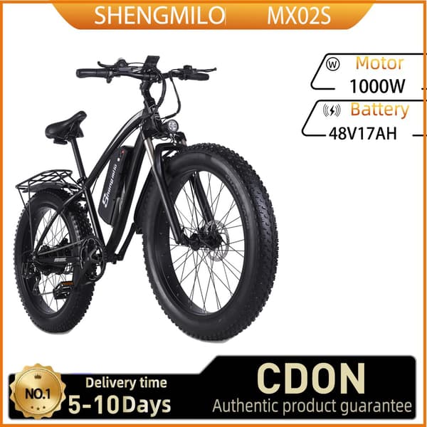Shengmilo MX02S Elcykel Dam För Vuxna 1000W48V17Ah Elmountainbike Elcykel 26" Däck Herr City Elcykel
