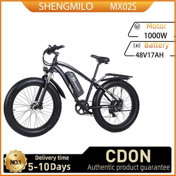 Shengmilo MX02S sähköpyörä naisille aikuisille 1000W48V17Ah sähköpyörä 26" renkaat miehille sähköpyörä latausaika 5-6 tuntia