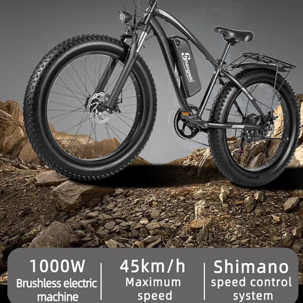 Shengmilo MX02S sähköpyörä aikuisille 1000W48V17Ah sähköpyörä 26 tuuman paksurenkainen sähköpyörä harjaton ohjain