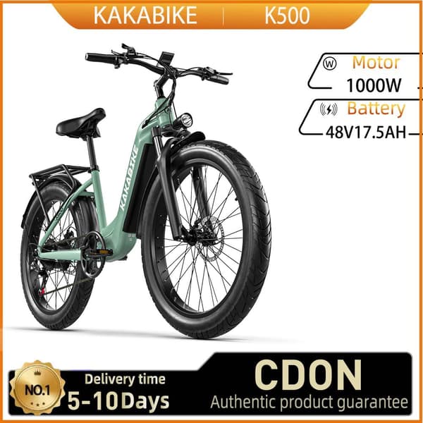 KAKABIKE K500 Elcykel 1000W Motor 17.5AH Batteri 26 Däck Herr Elcykel Urban Dam Elcykel Boost Räckvidd På 80-90km
