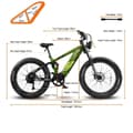 Miniatyrbild 9 av 10: Cyrusher Ranger 2.0 Terrängcykel 250W Motor Elcykel För Vuxna 52V 20Ah Batteri Elcykel 26 Tum Elcykel Med Feta Däck