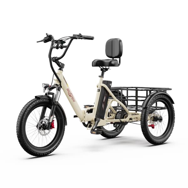 ONESPORT OT30 Pro Eltrehjuling för vuxna 500W 48V18AH Eltrehjuling för last 20” Däck Stad Eltrehjuling för last Stadspendling