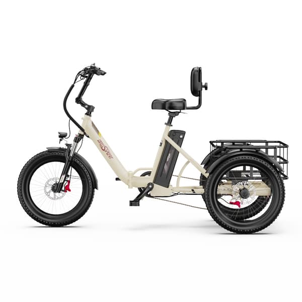 ONESPORT OT30 Pro Eltrehjuling för vuxna 500W 48V18AH Eltrehjuling för last 20” Däck Stad Eltrehjuling för last Stadspendling