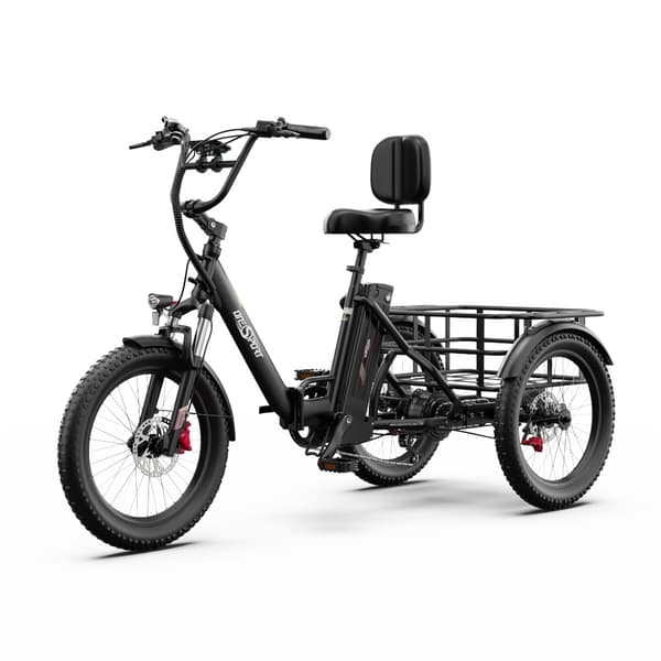 ONESPORT OT30 Pro E-Cargo Trehjuling 500W 48V18AH Batteri Elektrisk Lasttrehjuling 20” Däck Eltrehjuling