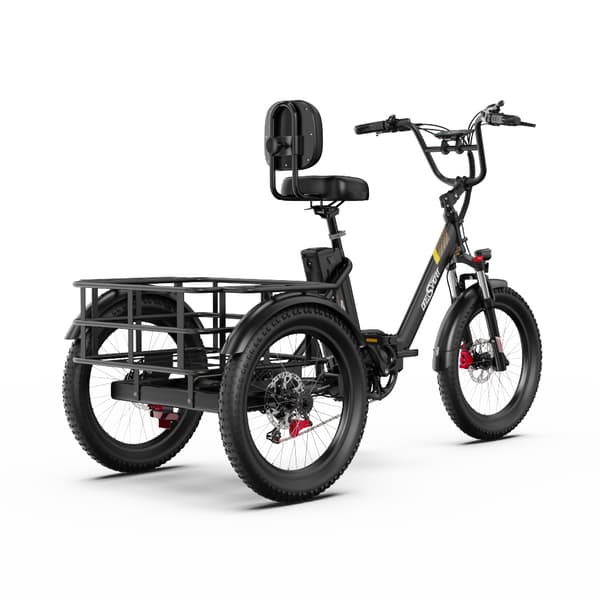 ONESPORT OT30 Pro E-Cargo Trehjuling 500W 48V18AH Batteri Elektrisk Lasttrehjuling 20” Däck Eltrehjuling