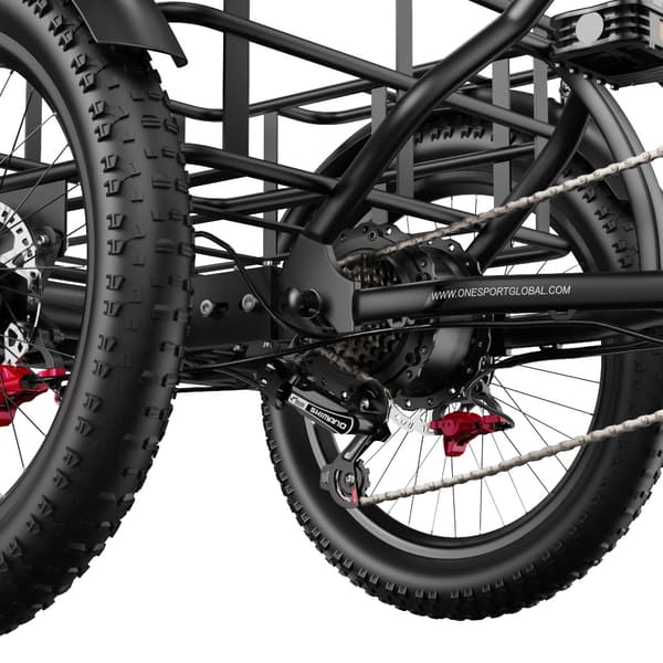 ONESPORT OT30 Pro E-Cargo Trehjuling 500W 48V18AH Batteri Elektrisk Lasttrehjuling 20” Däck Eltrehjuling