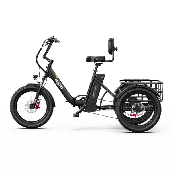 ONESPORT OT30 Pro Elektrisk Trehjuling 500W 48V18AH Elektrisk Lasttrehjuling 20” Däck Ellasttrehjuling Stigvinkel 15°