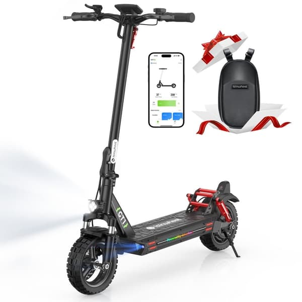 isinwheel GT1 City Elscooter för vuxna 800W motor 48V10AH batteri 10 tums däck Elscooter Terrängdäck Hopfällbar elscooter