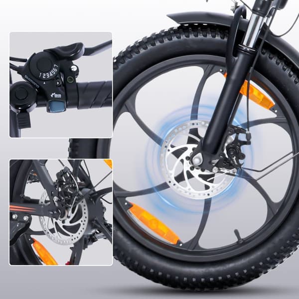 Cheevalry C16 Elcykel 250W 48V16AH Batteri 20-tums Däck El Mountainbike Elcykel för Vuxna Laddningstid 6-7 timmar
