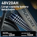 Pikkukuva 5 / 11: PULUMA PH003 sähköpyörä 3000W 48V 20AH litiumakku sähköpyörä 26 tuuman paksurenkainen maastosähköpyörä