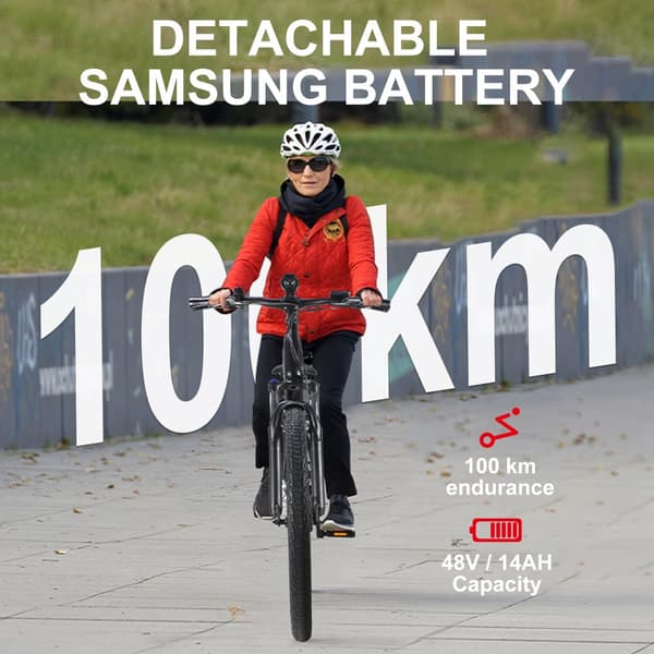 Miyazaki GC1995 Elcykel 350W 48V 14AH Batteri Elcykel 26-tums däck Dam- och herrpendling Elcykel