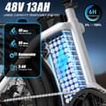 Pikkukuva 5 / 11: Vitilan U3 sähköpyörä 750W moottori 48V 13AH akku 20*4.0 tuuman paksut renkaat aikuisille sähköpyörä kaupunkisähköpyörä toimintasäde 40 mailia