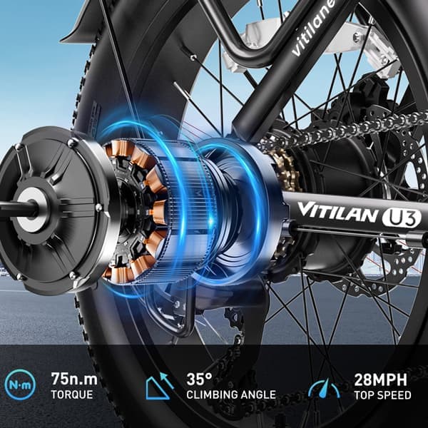 Vitilan U3 sähköpyörä 750W moottori 48V 13AH akku 20*4.0 tuuman paksut renkaat aikuisille sähköpyörä kaupunkisähköpyörä toimintasäde 40 mailia