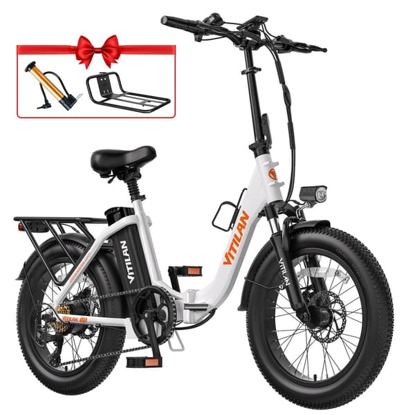 Vitilan U3 Elcykel, 750W Motor 48V 13AH Batteri 20*4.0-tums Feta Däck Vuxen Elcykel, 45km/h Maxhastighet Stads Elcykel