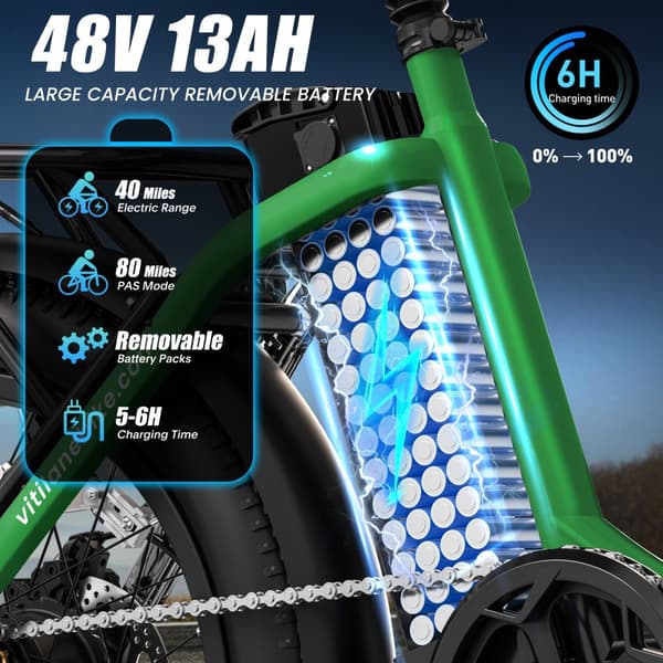 Vitilan U3 sähköpyörä 750W 48V 13AH akkusähköpyörä 20 tuuman paksurenkainen naisten ja miesten kaupunki- ja työmatkapyörä