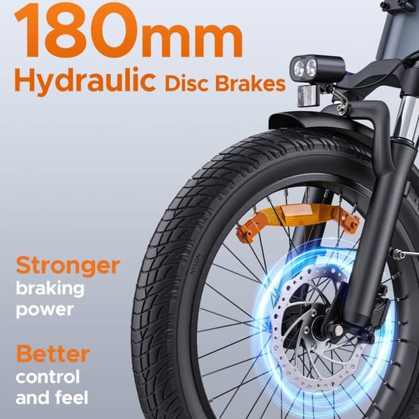 ENGWE LE20 Elcykel för vuxna 250W 48V19.2AH Cykel 20-tums cykel med feta däck Stadspendling Elcykelräckvidd 180 km