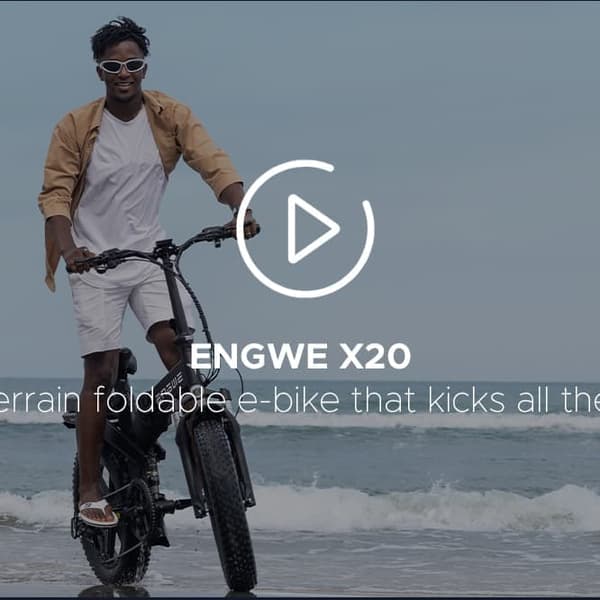 ENGWE X20 aikuisille tarkoitettu yhden akun sähköpyörä 750 W:n maastopyörä 48 V 22,2 Ah:n akulla, 20 tuuman kaupunkipyörä, lumirengas, sähköpyörä