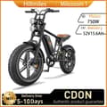 Miniatyrbild 1 av 11: HillMiles MileZoom1 Elcykel för vuxna 750W motor Elcykel 52V15.6AH batteri Elcykel 20” däck Stadspendling Elcykel