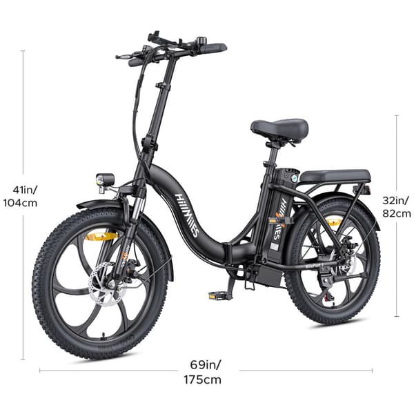 HillMiles MilePort 1 sähköpyörä, 250 W moottori, 36 V 13 Ah akku, sähköpyörä 20 * 3,0 tuuman renkaalla, 25 km/h huippunopeus kaupunkisähköpyörä