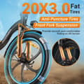 Miniatyrbild 4 av 8: HillMiles Mile Port1 Elcykel för kvinnor och vuxna 250W El-Mountainbike 36V13AH 20” hopfällbar elcykel med feta däck