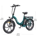 Pikkukuva 4 / 9: HillMiles MilePort 1 sähköpyörä aikuisille 250W, 36V, 13AH, 20” renkaat, taittuva sähköpyörä, SHIMANO, 7-vaihteinen