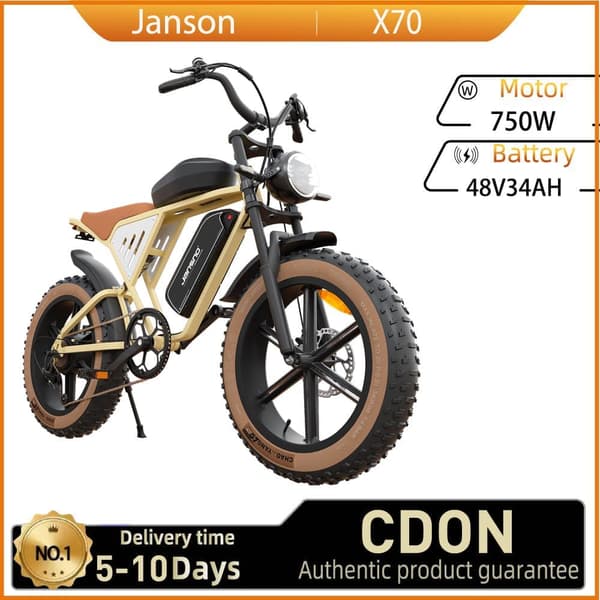 JANSNO X70 Harjaton moottori 48V 34Ah Kaksoislitiumparistolla varustettu sähköinen kaupunkipyörä, 20" rengas, aikuisille, maastopyörä