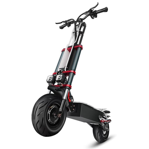 TIFGALOP K8 Elscooter 6000W Dubbelmotor 60V 40Ah Batteri Vuxen Elscooter 12 Tums Terrängdäck Sadel Hopfällbar Elscooter
