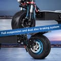 Miniatyrbild 9 av 11: TIFGALOP K8 Elscooter 6000W Dubbelmotor 60V 40Ah Batteri Vuxen Elscooter 12 Tums Terrängdäck Sadel Hopfällbar Elscooter