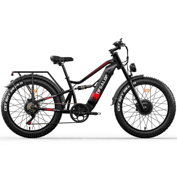 Tifgalop ES7Pro täysjousitus sähköpyörä aikuisille 2X750W miesten sähkömaastopyörä 48V21AH akulla 26 tuuman sähköpyörä