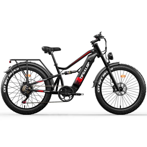 TIFGALOP ES7 sähköinen kaupunkipyörä 750W 52V19AH huippunopeus 32 mph 26 tuuman paksurenkainen maastosähköpyörä