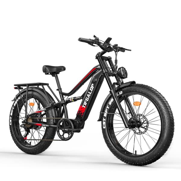 TIFGALOP ES7 sähköinen kaupunkipyörä 750W 52V19AH huippunopeus 32 mph 26 tuuman paksurenkainen maastosähköpyörä